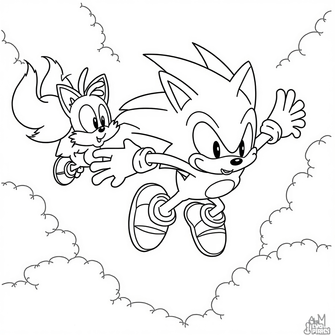 sonic coloring pages