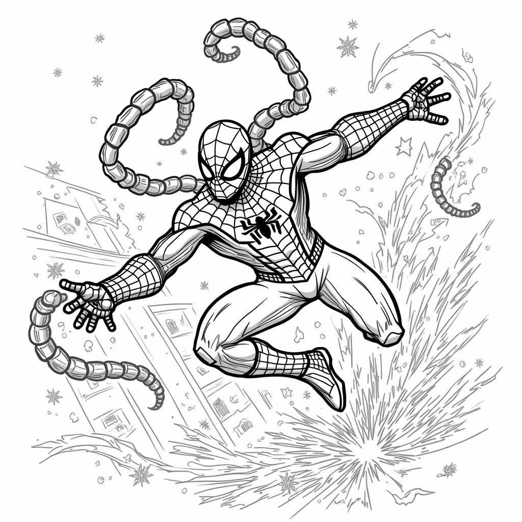 easy free spiderman coloring pages